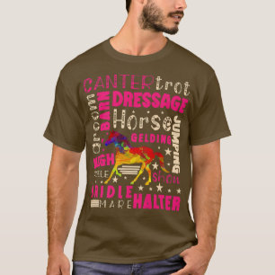 Camiseta Caballos Pony Horseback Ride Canter Trot Dressage