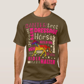 Camiseta Caballos Pony Horseback Ride Canter Trot Dressage 