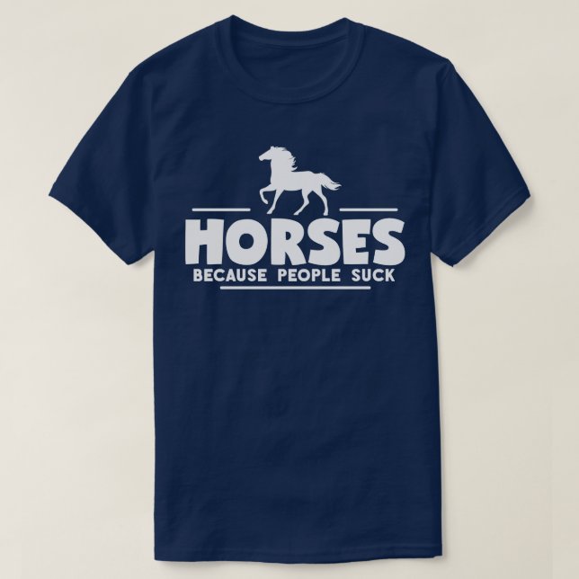 Camiseta Caballos porque la gente se fastidia (Diseño del anverso)