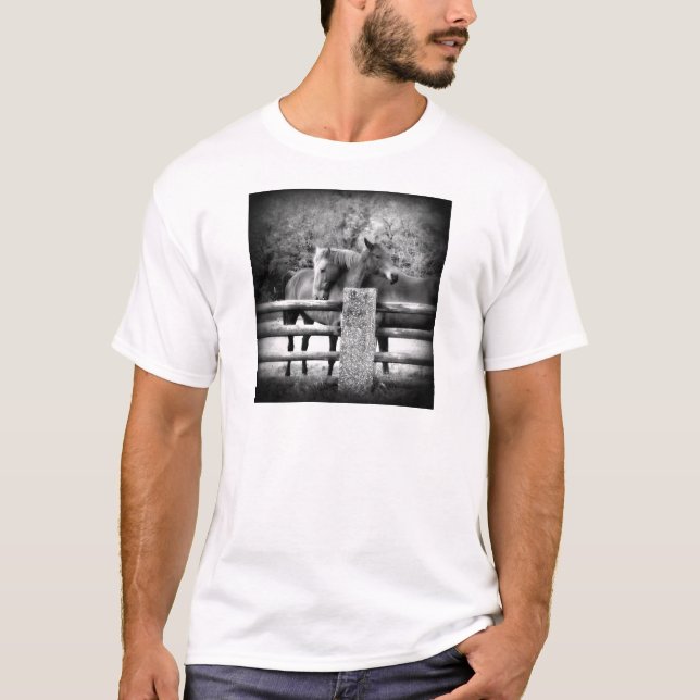 Camiseta Caballos que abrazan - fotografía del amor del (Anverso)