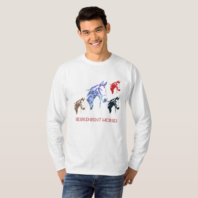 Camiseta caballos resplandecientes (Anverso completo)