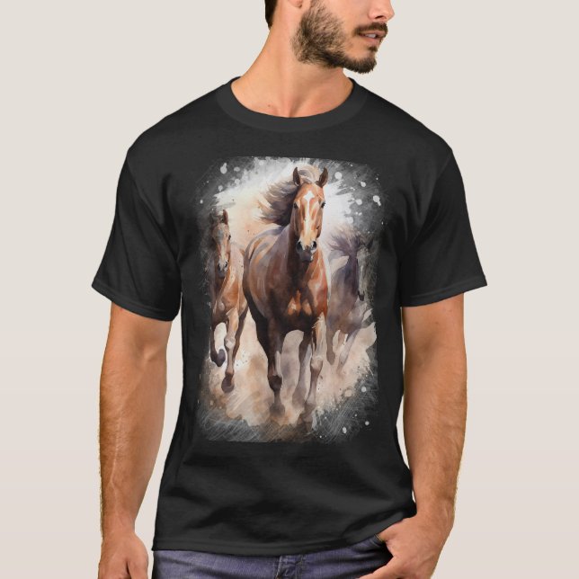 Camiseta Caballos Salvajes Truenos de Pezuñas (Anverso)