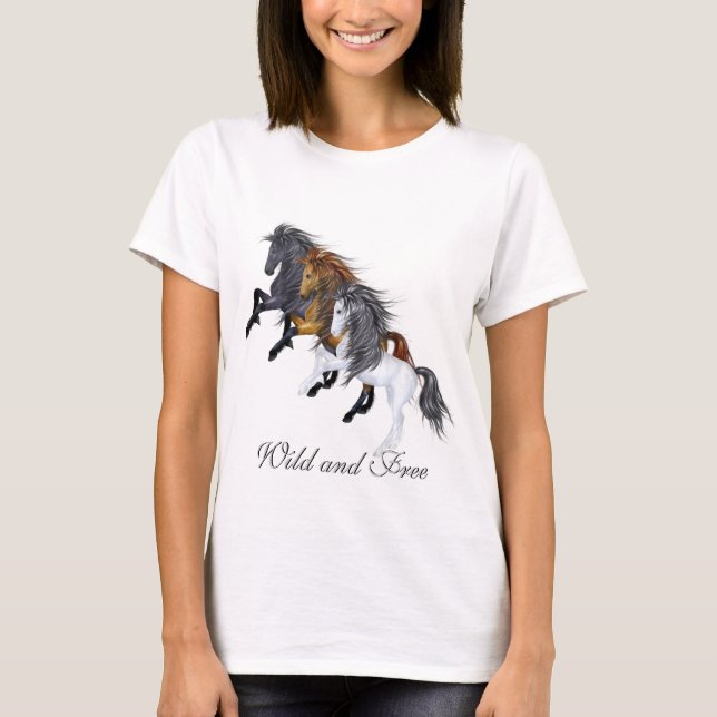 Camiseta Caballos salvajes y libres (Anverso)