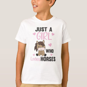 Camiseta Caballos, sólo un Chica que ama a los caballos, du