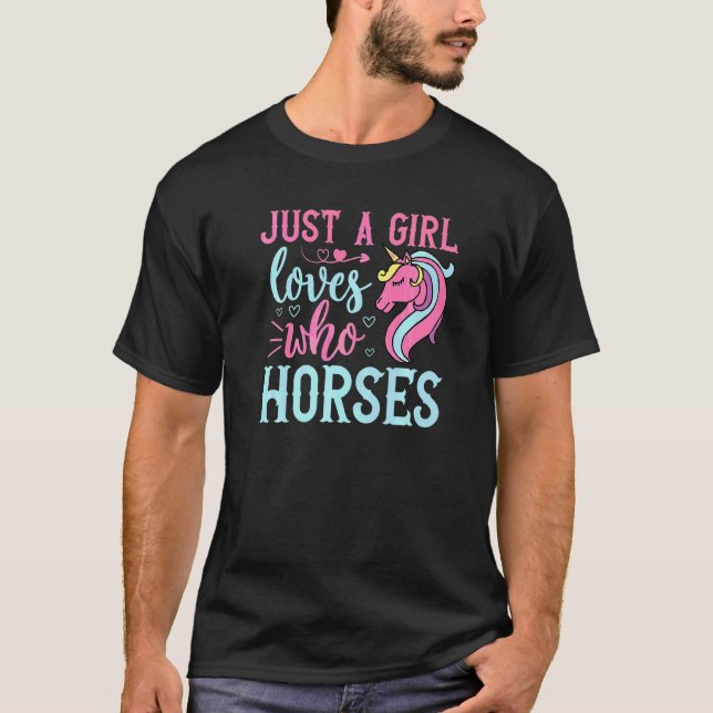 Camiseta Caballos  Solo una chica que ama (Anverso)