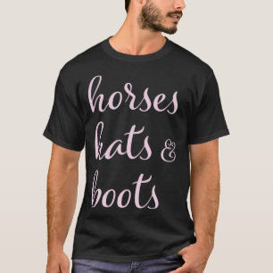 Camiseta Caballos, Sombreros y Botas Gráfico para Amantes d