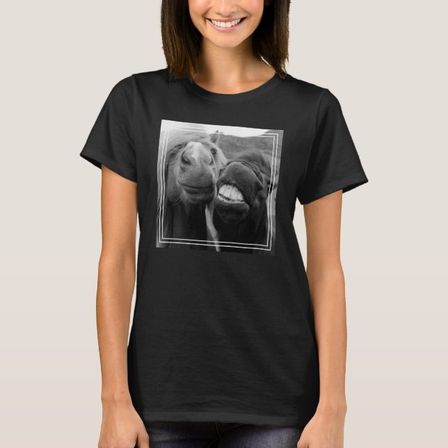 Camiseta Caballos sonrientes de las imágenes el | de Getty (Anverso)