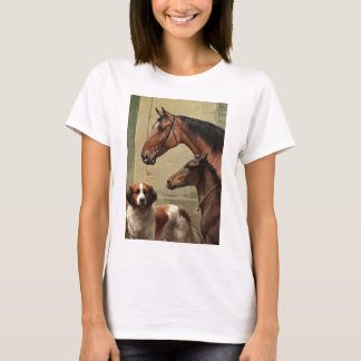 Camiseta Caballos y arte del vintage de St Bernard