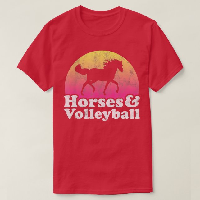 Camiseta Caballos y Chicas de voleibol (Diseño del anverso)