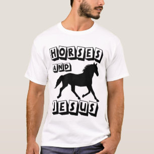 Camiseta Caballos Y Jesús Cristiano Lindo Caballo Ecuestre