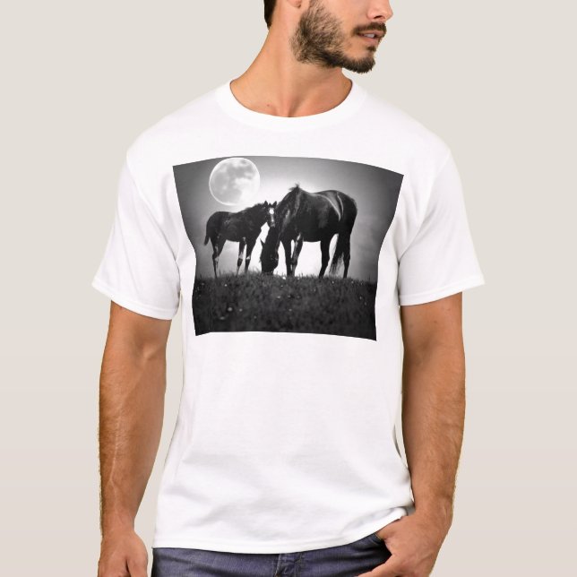 Camiseta Caballos y luna (Anverso)