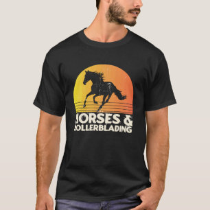 Camiseta Caballos Y Patinaje Sobre Ruedas