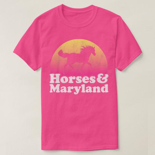 Camiseta Caballos y Regalos de Maryland para los amantes de (Diseño del anverso)