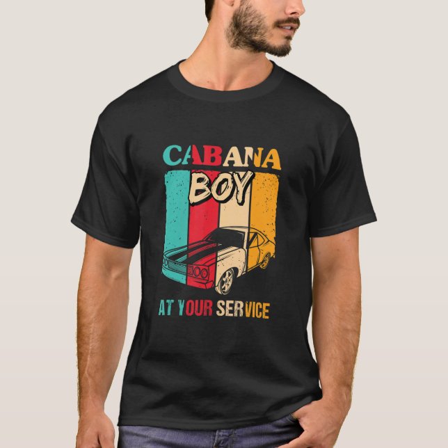 Camiseta Cabana Boy At Your Service Fun Pool Bartender Beac (Anverso)