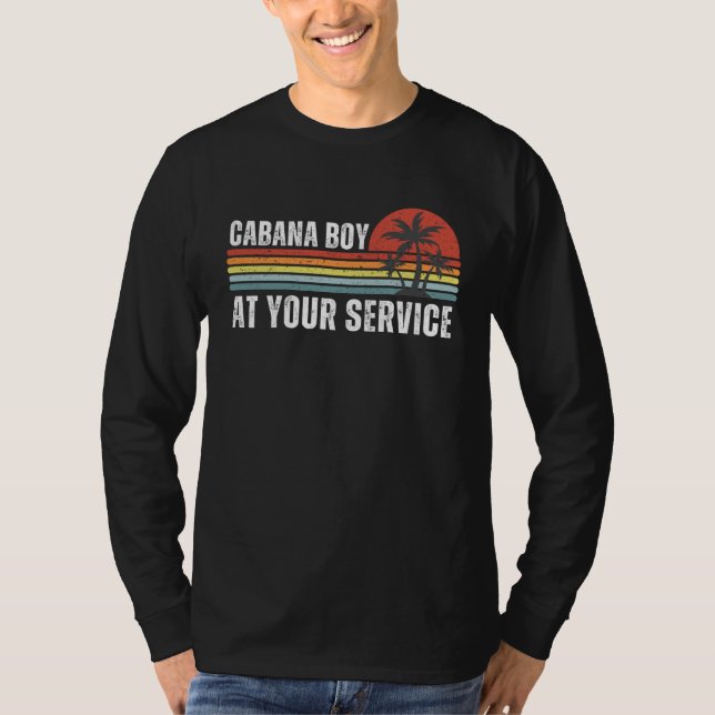 Camiseta Cabana Boy  Mens Summer Pool Party Bartender Barte (Anverso)