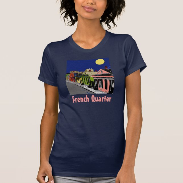Camiseta Cabaña criolla Nueva Orleans Luna llena (Anverso)