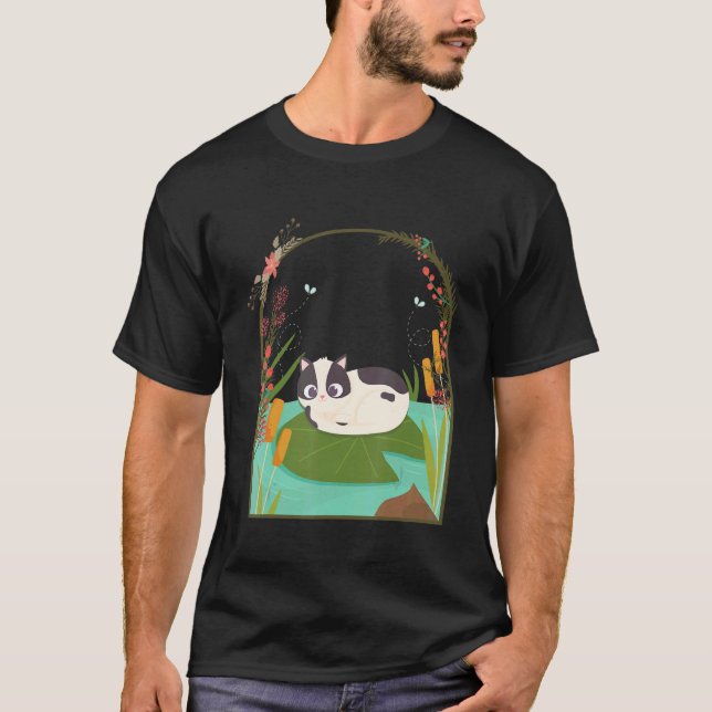 Camiseta Cabaña de bosque de gatos (Anverso)