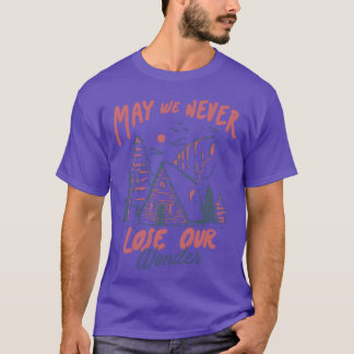 Camiseta Cabaña de camping de invierno Naturaleza Una cabañ