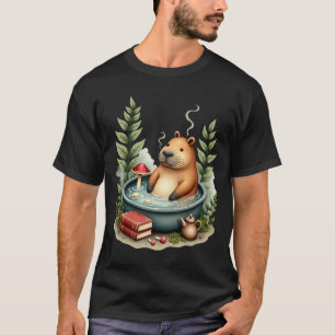 Camiseta Cabaña de Capybara con Fuente Termal Mushroom Poet