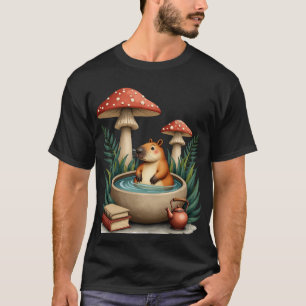 Camiseta Cabaña de Carpincho Cottagecore Hongo Fuente Terma
