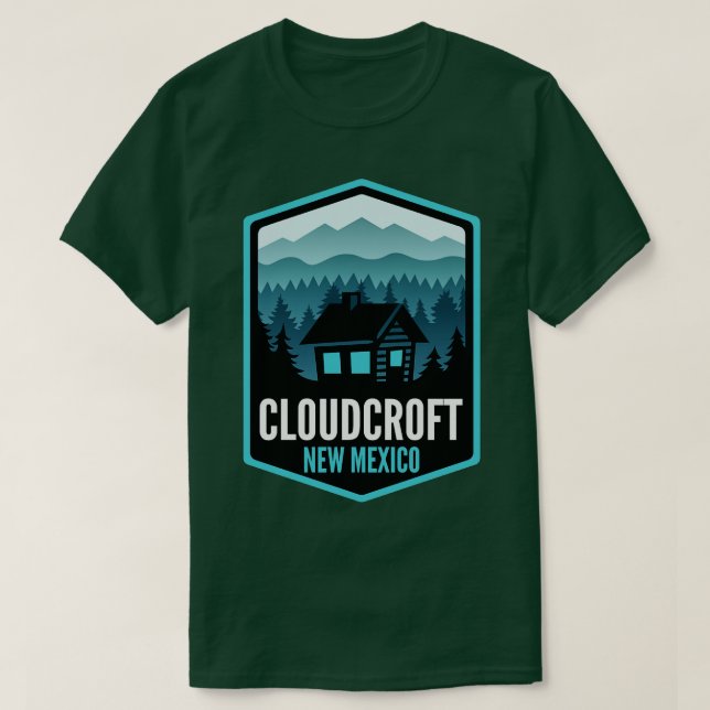 Camiseta Cabaña de Ciudad de la Montaña de Nuevo México (Diseño del anverso)