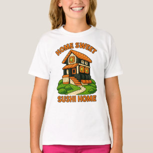 Camiseta Cabaña de comida de casa de sushi sinusal