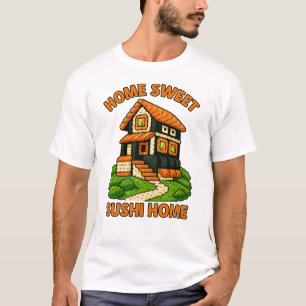 Camiseta Cabaña de comida de casa de sushi sinusal