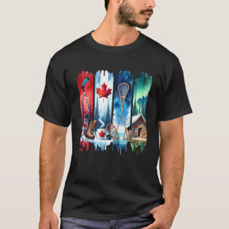 Camiseta Cabaña de Hockey Maravillas de Invierno Canadiense