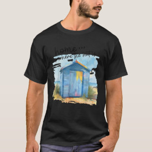 Camiseta Cabaña de playa hogar dulce cita vacaciones de ver