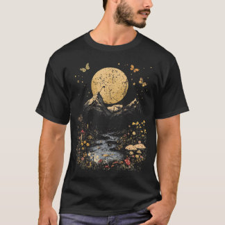 Camiseta Cabaña de senderismo de montaña Flor Verano Campin