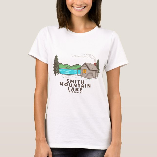 Camiseta Cabaña del lago Smith Mountain (Anverso)
