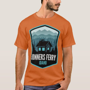 Camiseta Cabaña del pueblo de montaña Bonners Ferry Idaho