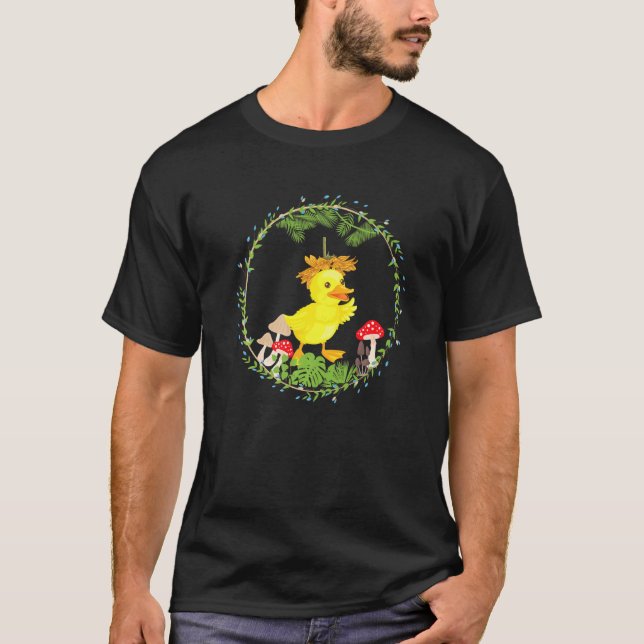Camiseta cabaña forestcore de pollo Premium (Anverso)