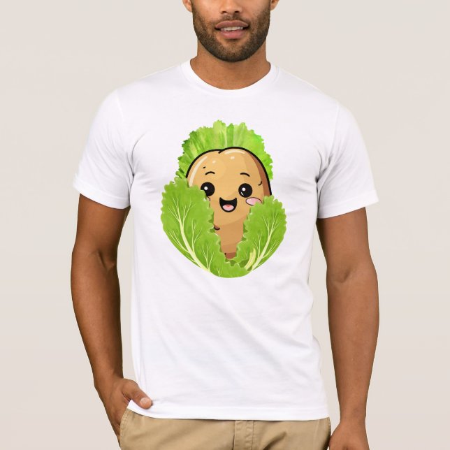 Camiseta Cabaña Lechuga Bebé Incubierta Papa completa (Anverso)