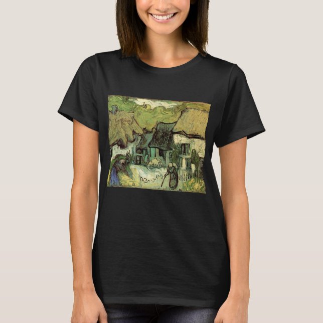Camiseta Cabañas de paja en Jorgus por Vincent van Gogh (Anverso)