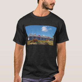 Camiseta Cabañas tradicionales de la playa británica