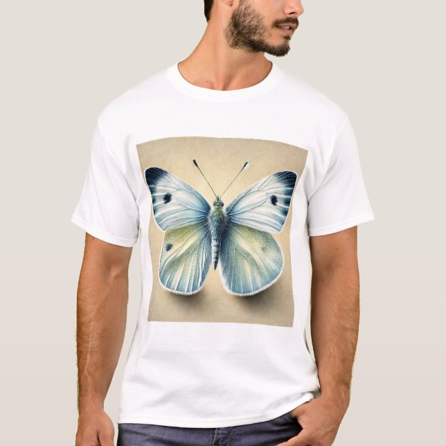 Camiseta Cabbage White Butterfly 190724IREF226 - Watercolor (Anverso)