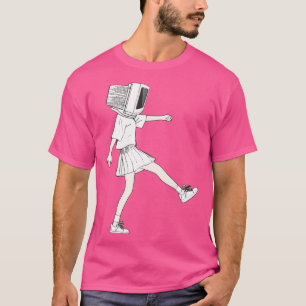 Camiseta Cabecera de computadora de chica de código