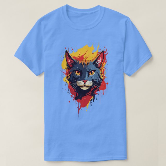 Camiseta Cabecera de gato (Diseño del anverso)