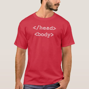 Camiseta Cabecera HTML del programador de desarrolladores