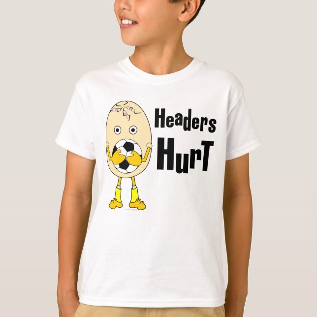Camiseta Cabeceras de fútbol dañadas (Anverso)