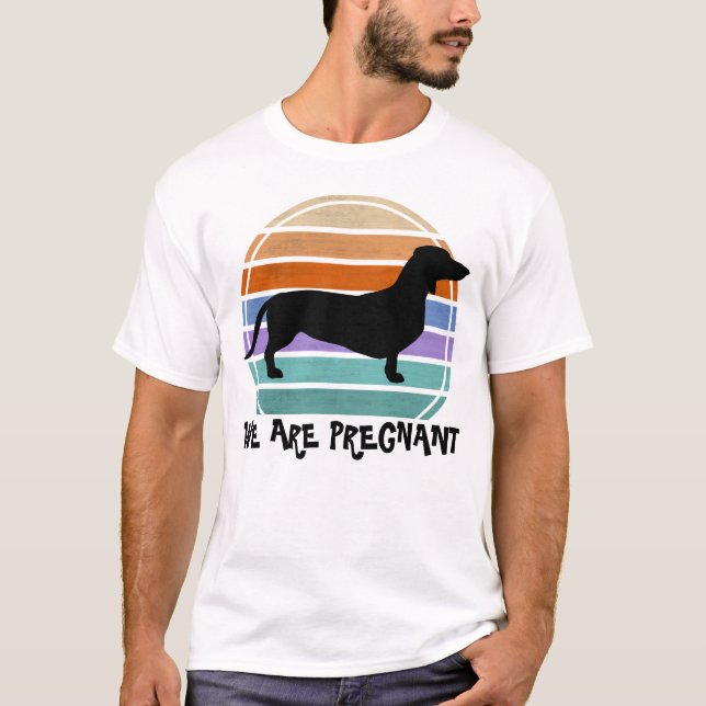 Camiseta Cabello corto de Dachshund - Silhouette 1 (Anverso)