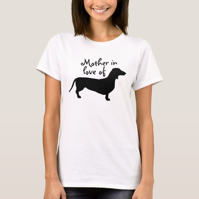 Camiseta Cabello corto de Dachshund - Silhouette 1 (Anverso)