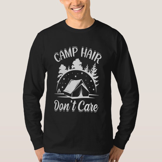 Camiseta Cabello de Campamento No Importa  Camping Campista (Anverso)