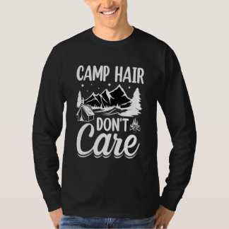 Camiseta Cabello de Campamento No Importa  Camping Campista
