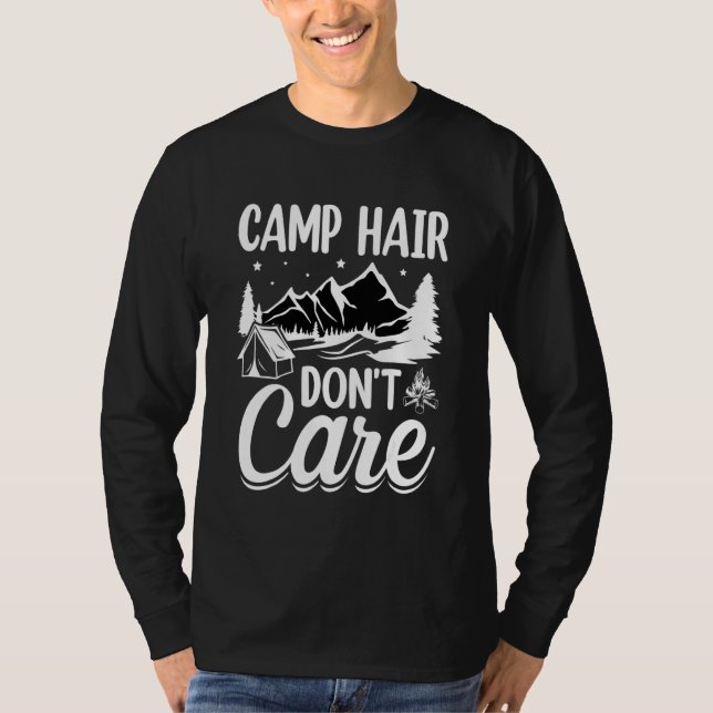 Camiseta Cabello de Campamento No Importa  Camping Campista (Anverso)