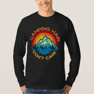 Camiseta Cabello de campamento no le importa el camping cam