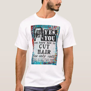 Camiseta Cabello de corte - Funny anuncio de cosecha