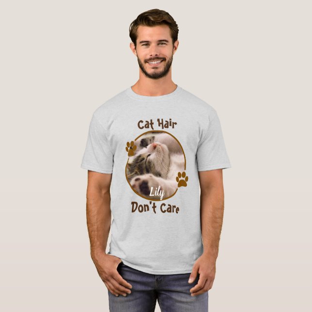 Camiseta Cabello de gato, no te importa lo personalizado (Anverso completo)