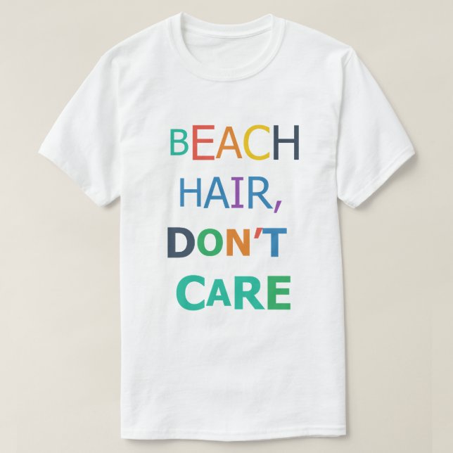 Camiseta Cabello de Playa No Importa (Diseño del anverso)